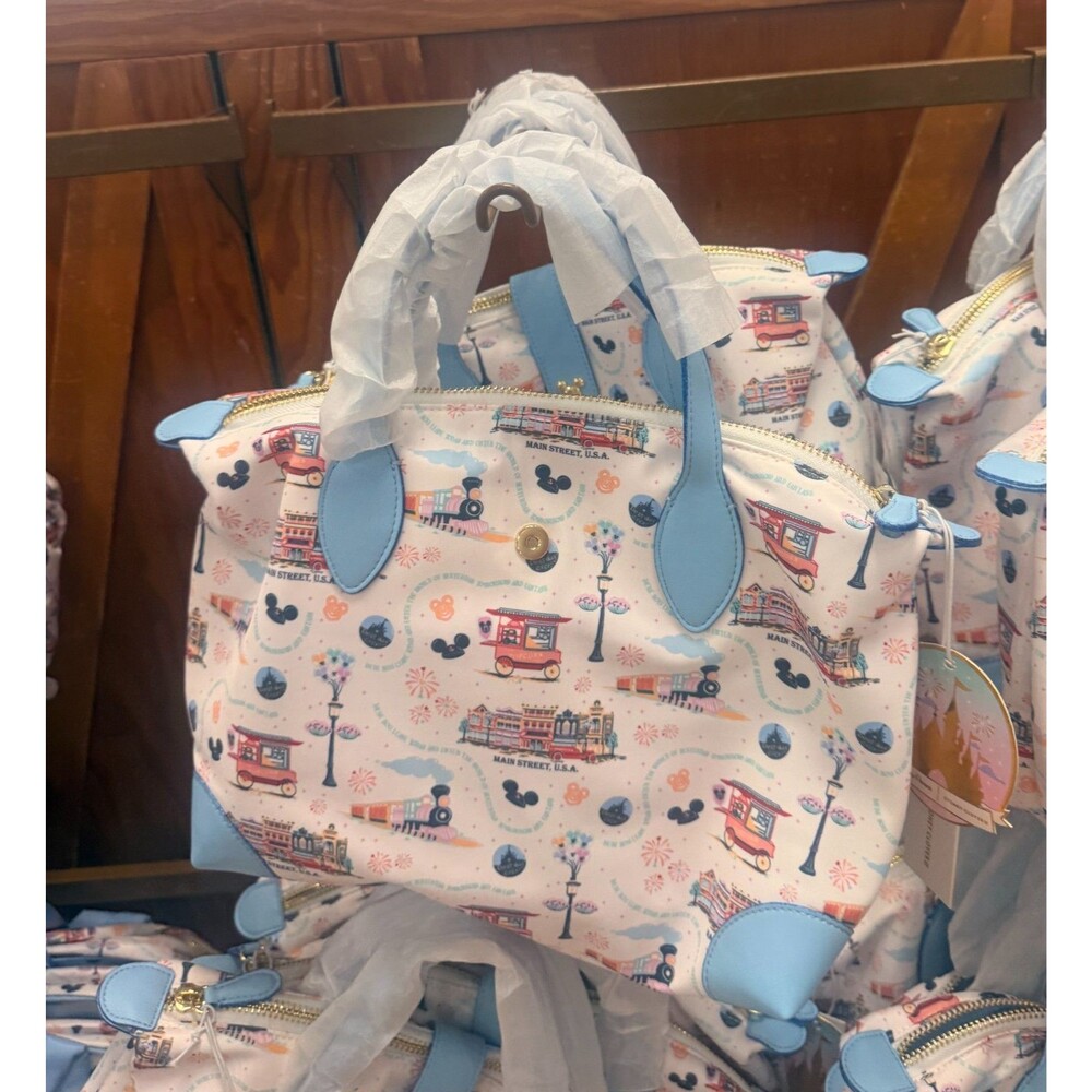 NEW DISNEY STONEY CLOVER LANE WHITE PURSE SHOULDER BAG MAIN STREET USA
